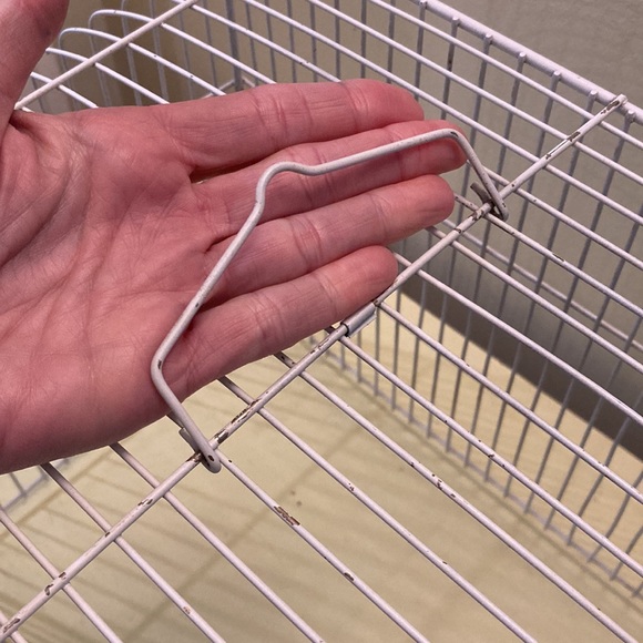 BIRDCAGE White Painted Metal Door Opens ~ Art Decor Piece - Picture 4 of 6